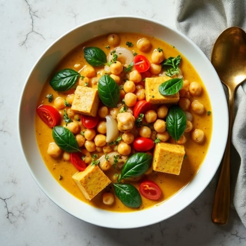 Creamy Chickpea and Spinach Curry