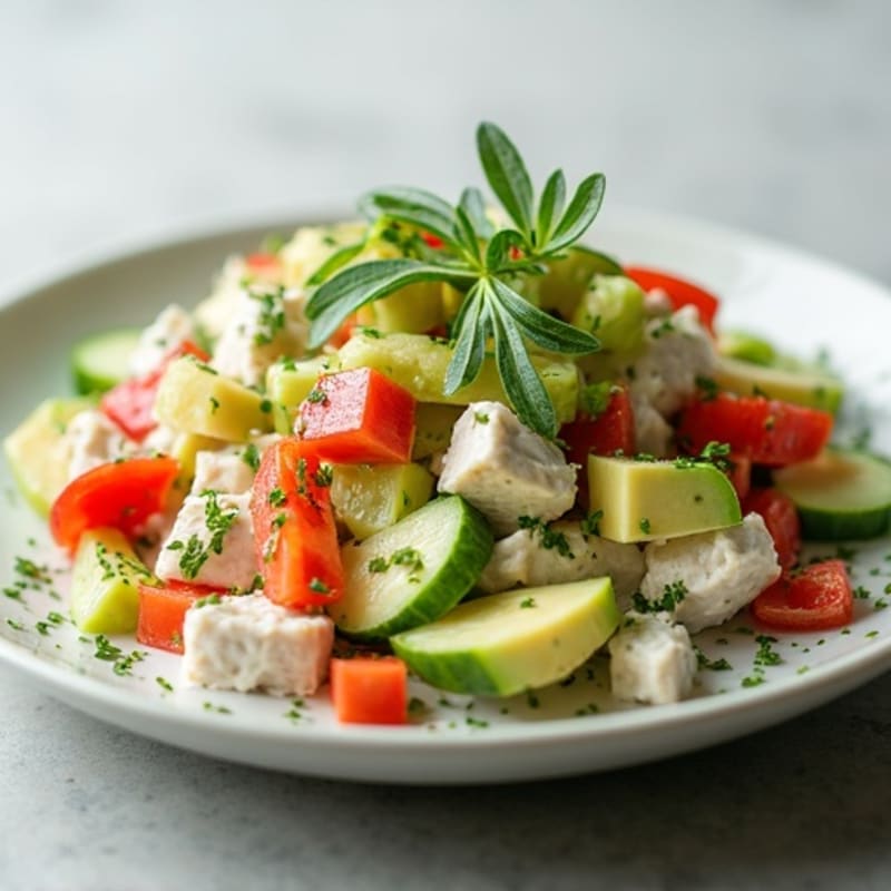 Creamy Tuna Salad with Crisp Veggies and Fresh Dill