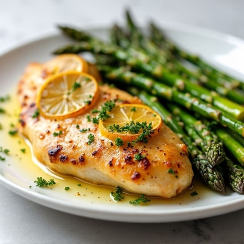 Sheet Pan Lemon Herb Chicken with Roasted Asparagus