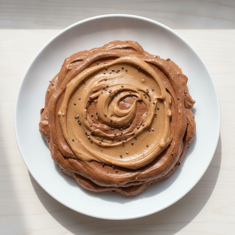 Silky Chocolate Protein Pudding with Almond Butter Swirl