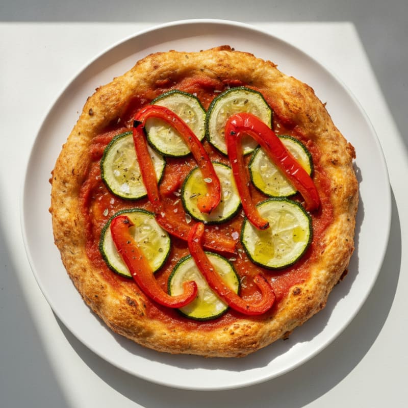 Grain-Free Pizza with Roasted Vegetables