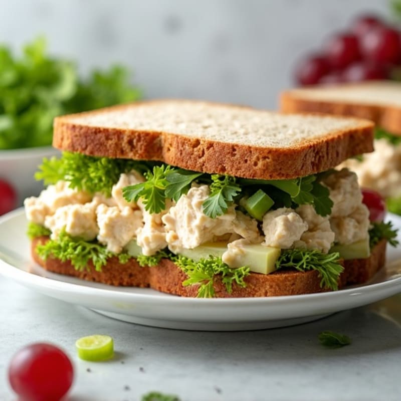 Healthy Creamy Chicken Salad Sandwich