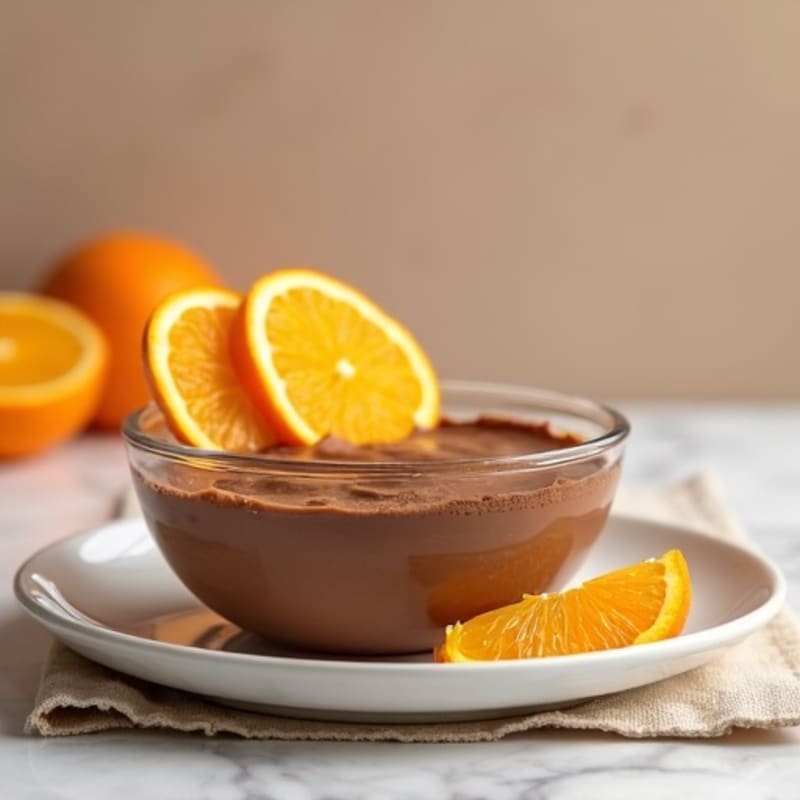 Silky Chocolate Protein Mousse with Fresh Orange Segments