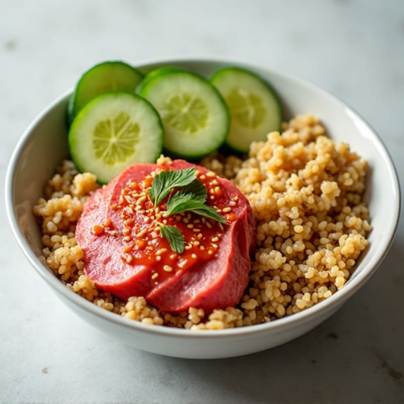 Spicy Fresh Tuna and Avocado Rice Bowl
