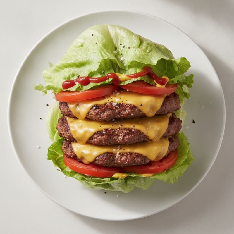 Triple Patty Protein-Style Burger
