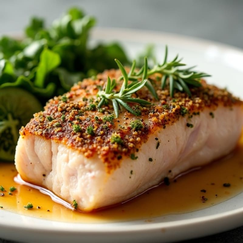 Herb-Crusted Seared Tuna with Citrus Glaze