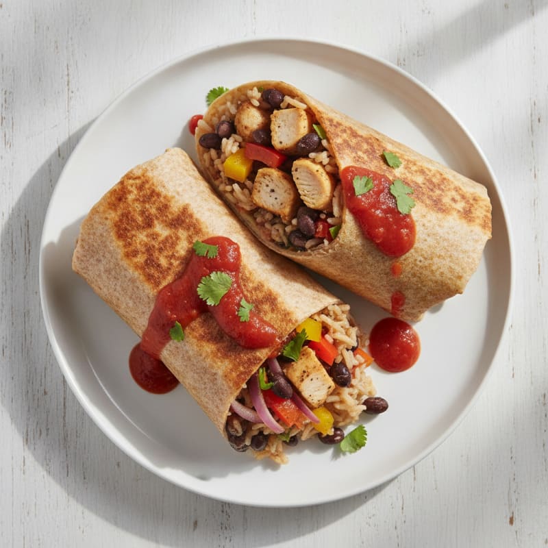Chicken and Bean Burrito