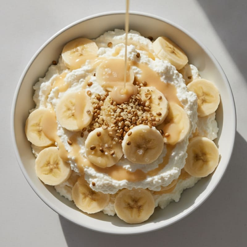 Banana Cottage Cheese Pudding Parfait
