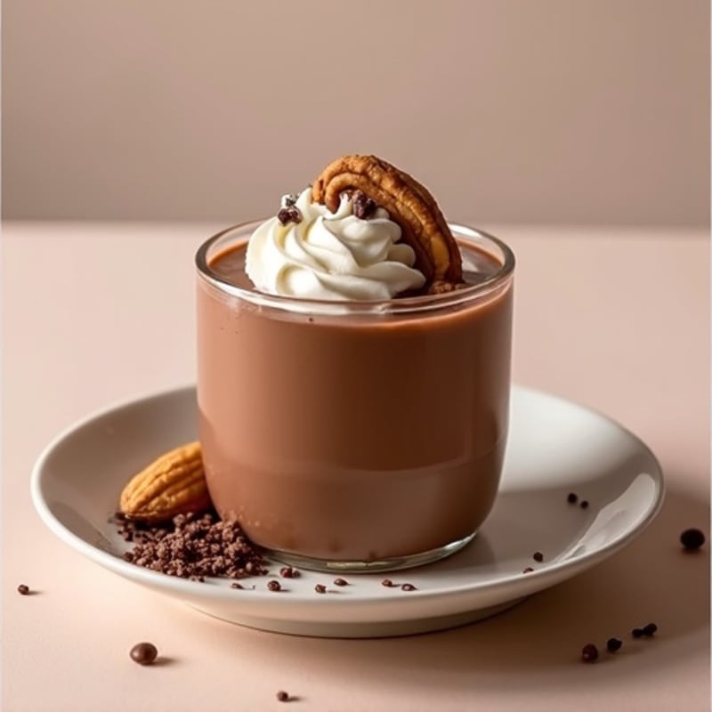 Silky Chocolate Protein Pudding with Peanut Butter Swirl