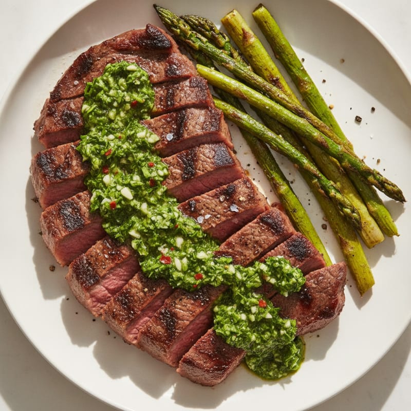 Grilled Skirt Steak with Chimichurri