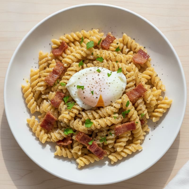 Classic Carbonara with Pancetta and Egg