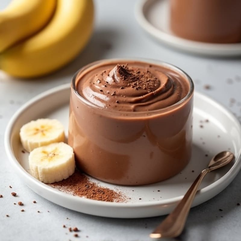 Silky Chocolate Protein Pudding with Almond Butter