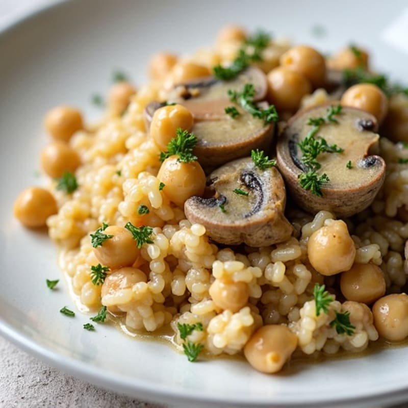 Creamy Wild Mushroom Cauliflower Risotto