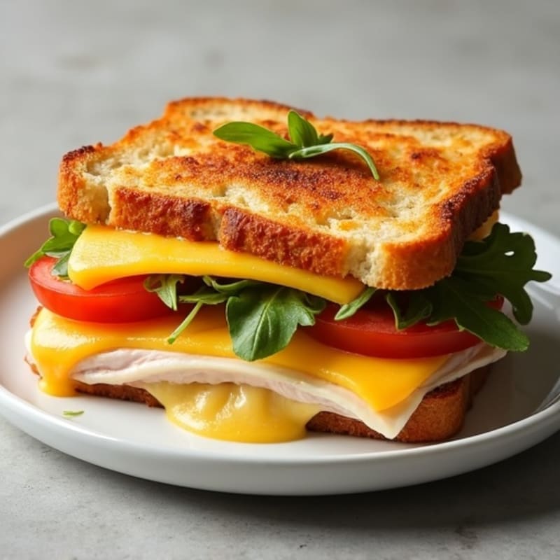 Crispy Three-Cheese Sourdough Melt