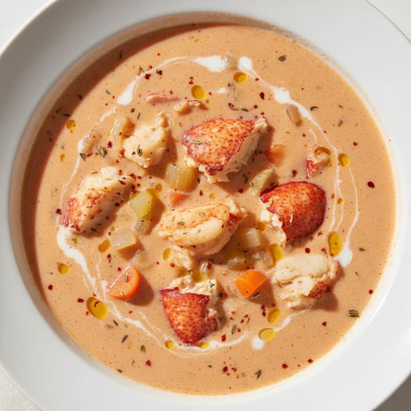 Creamy Lobster Bisque with Sherry