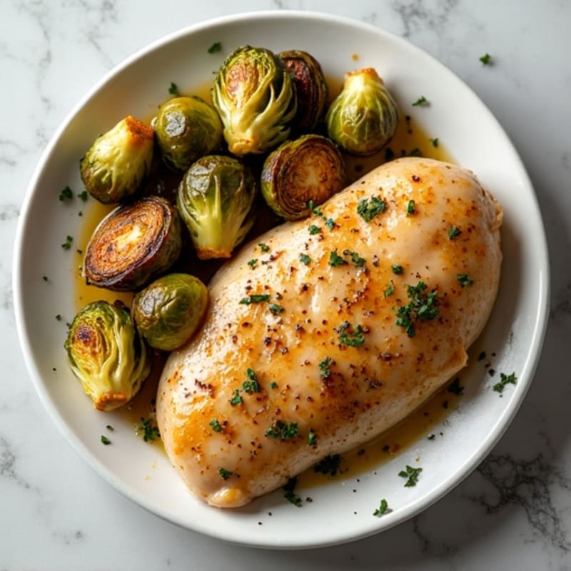 Herb-Roasted Chicken with Crispy Brussels Sprouts