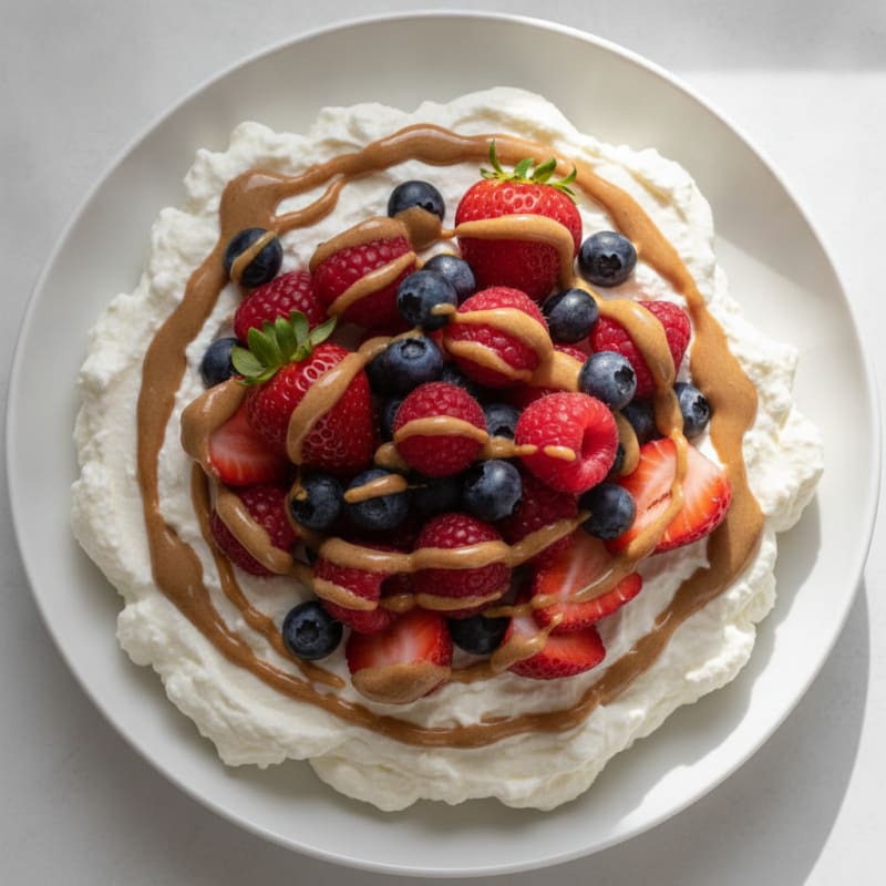 Silky Greek Yogurt Protein Mousse with Berries