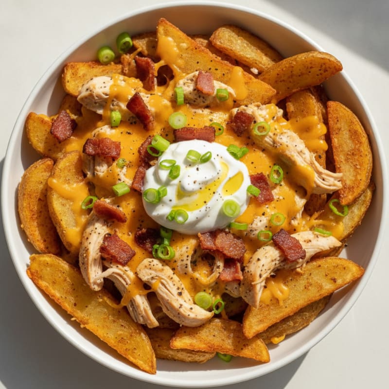 Clean-Eating Loaded Bacon and Chicken Fries