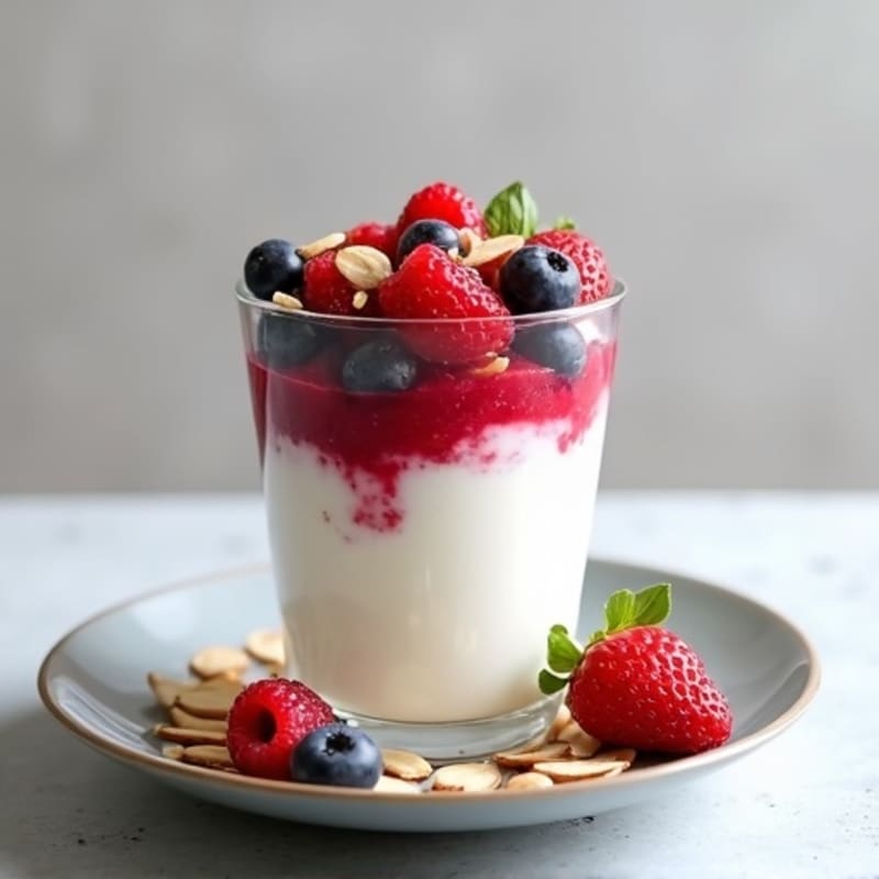 Greek Yogurt Protein Parfait with Mixed Berries