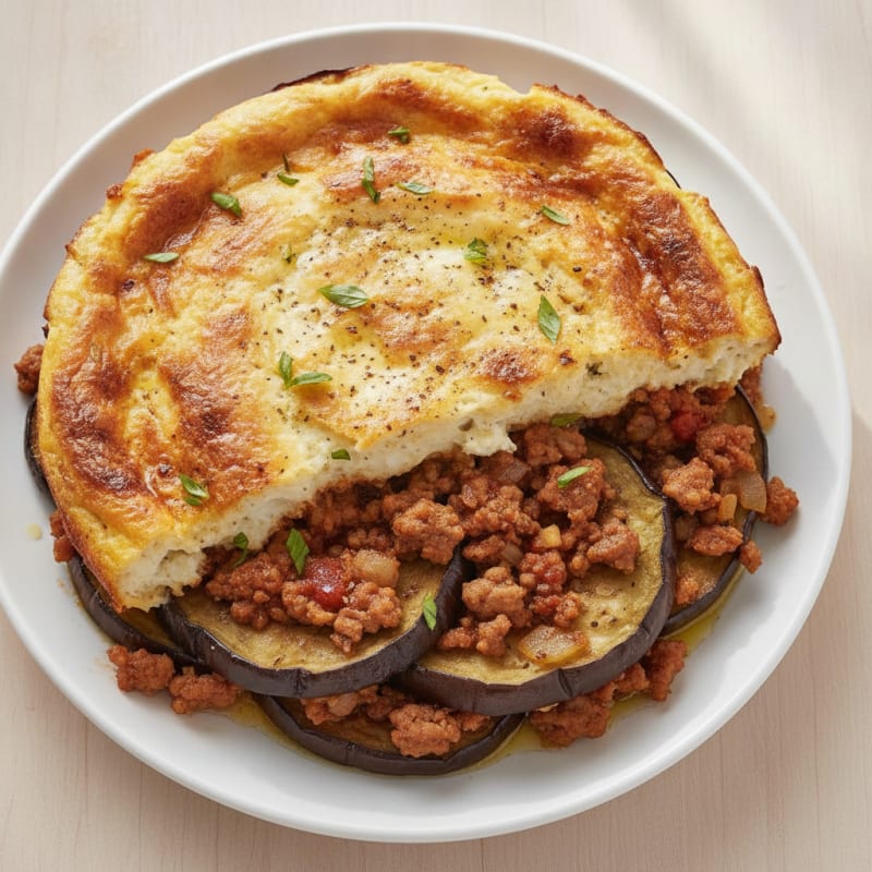 Lamb and Eggplant Moussaka Bake