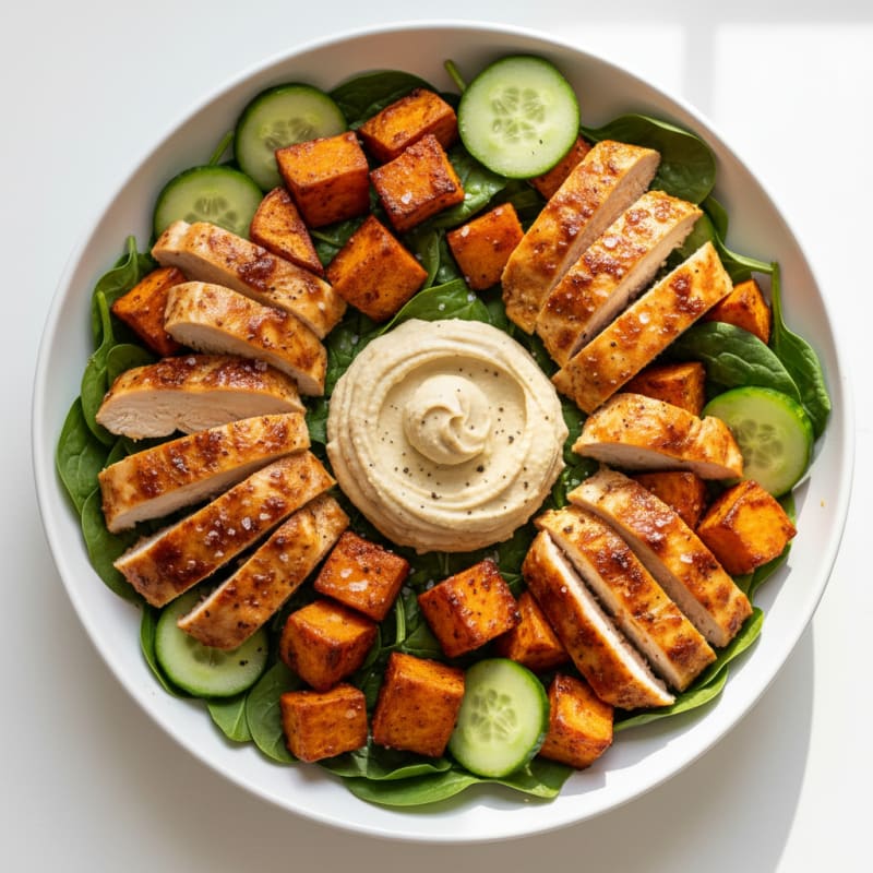 Harissa Chicken and Sweet Potato Power Bowl