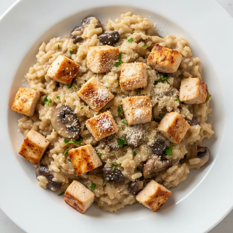 Creamy Parmesan Mushroom Risotto