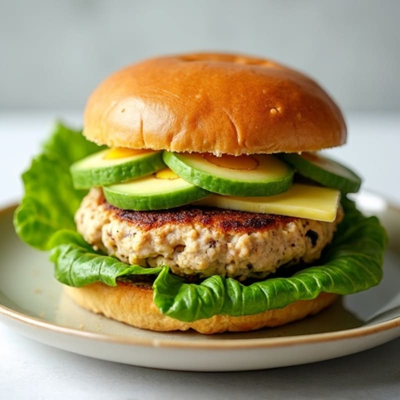 Lean Turkey Burger with Avocado and Crisp Lettuce