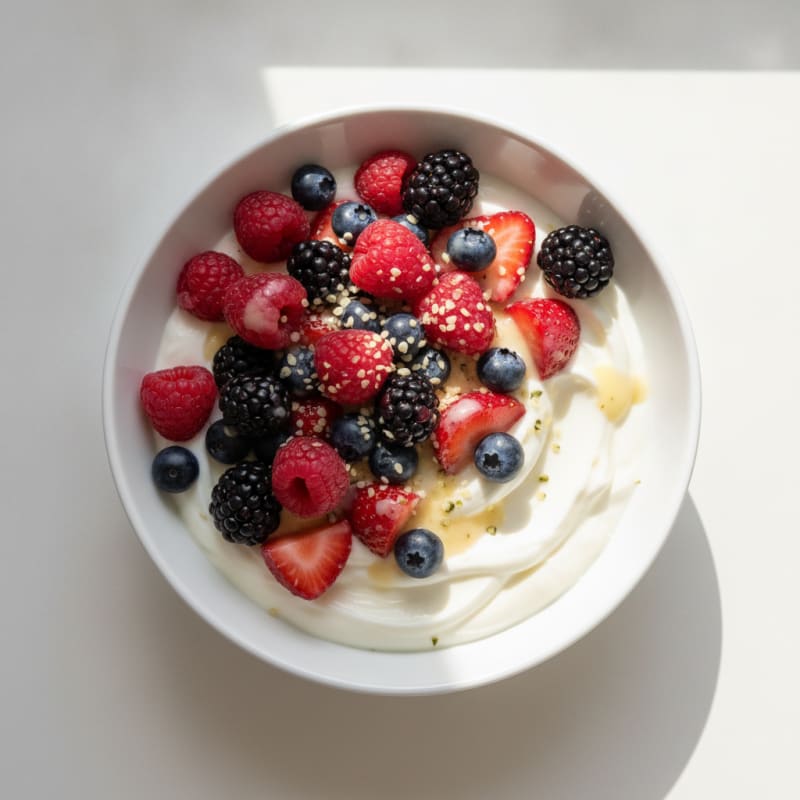 Creamy Greek Yogurt Protein Bowl with Mixed Berries