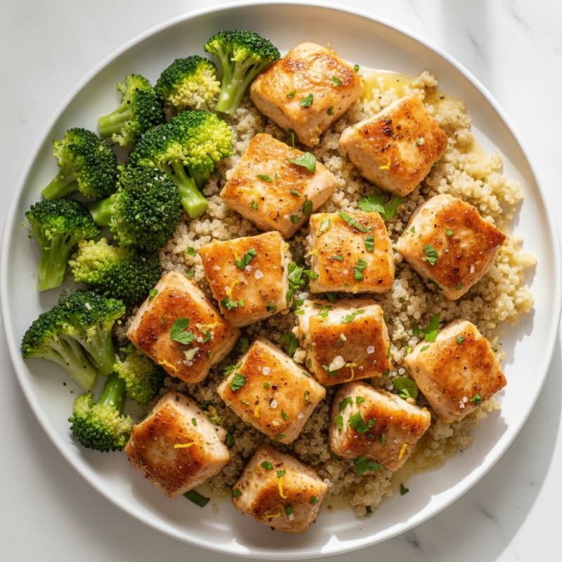 Golden Lemon-Herb Chicken Chunks
