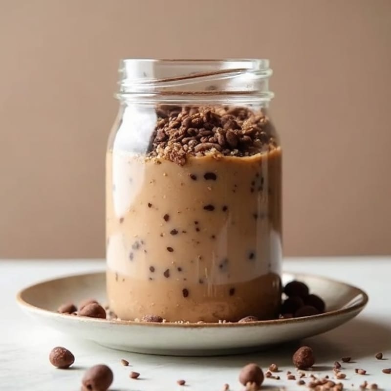 Creamy Chocolate Coffee Protein Overnight Oats