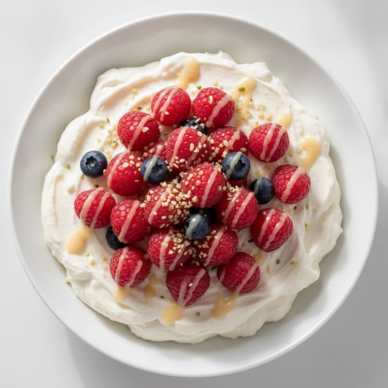 Silky Greek Yogurt Protein Mousse with Berries