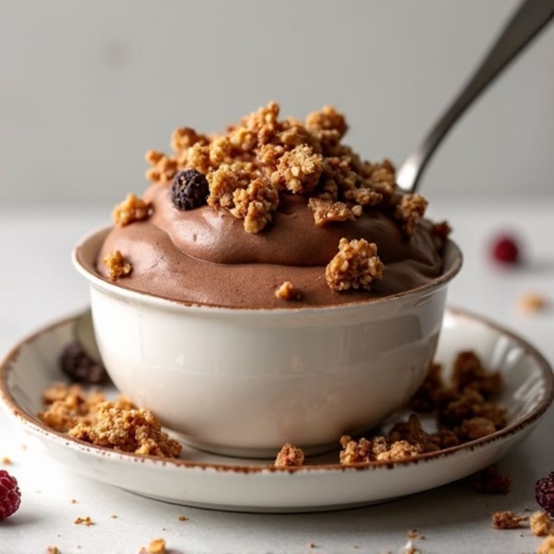 Chocolate Protein Mousse with Greek Yogurt
