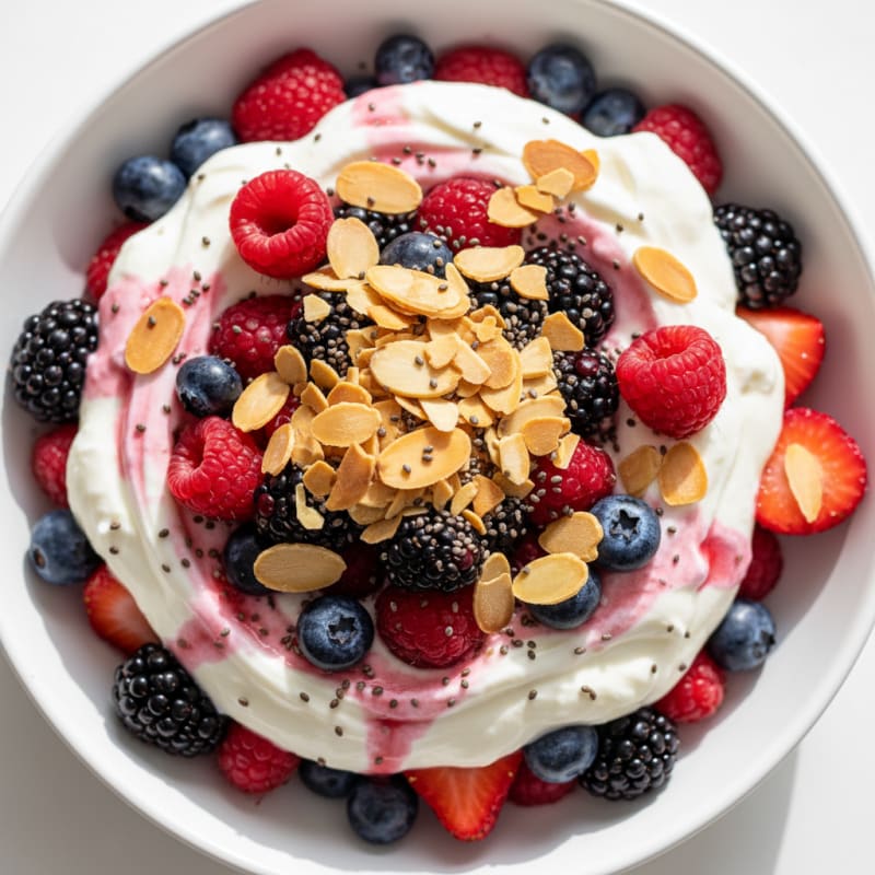 Creamy Greek Yogurt Protein Parfait with Mixed Berries