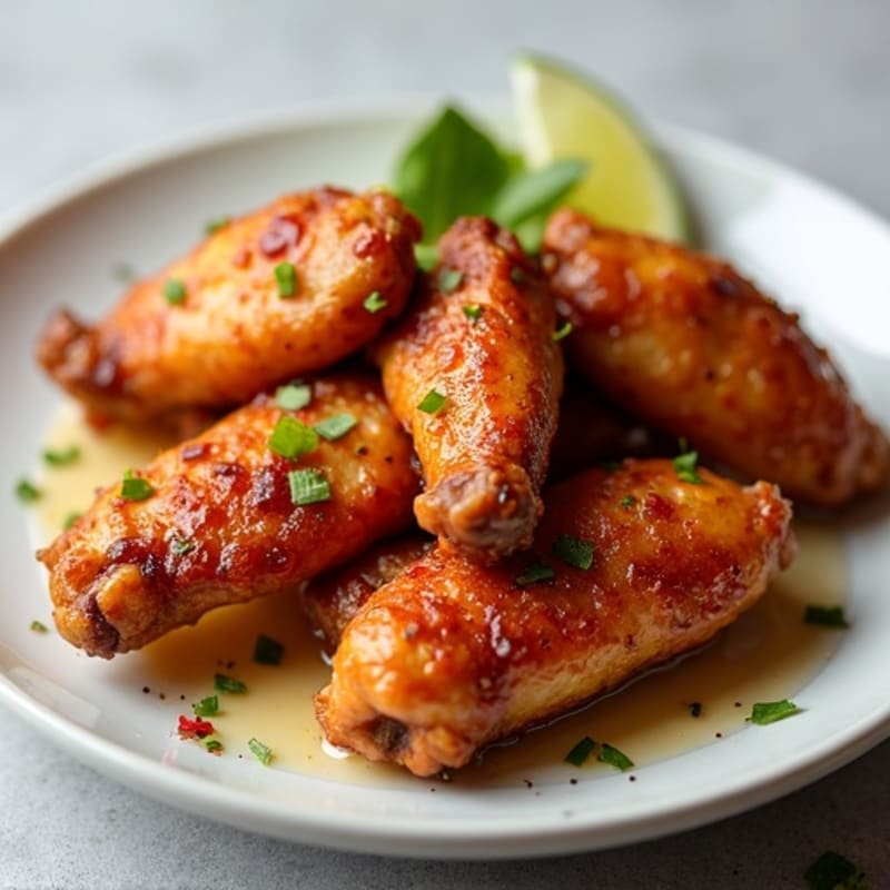 Crispy Honey-Garlic Baked Chicken Wings