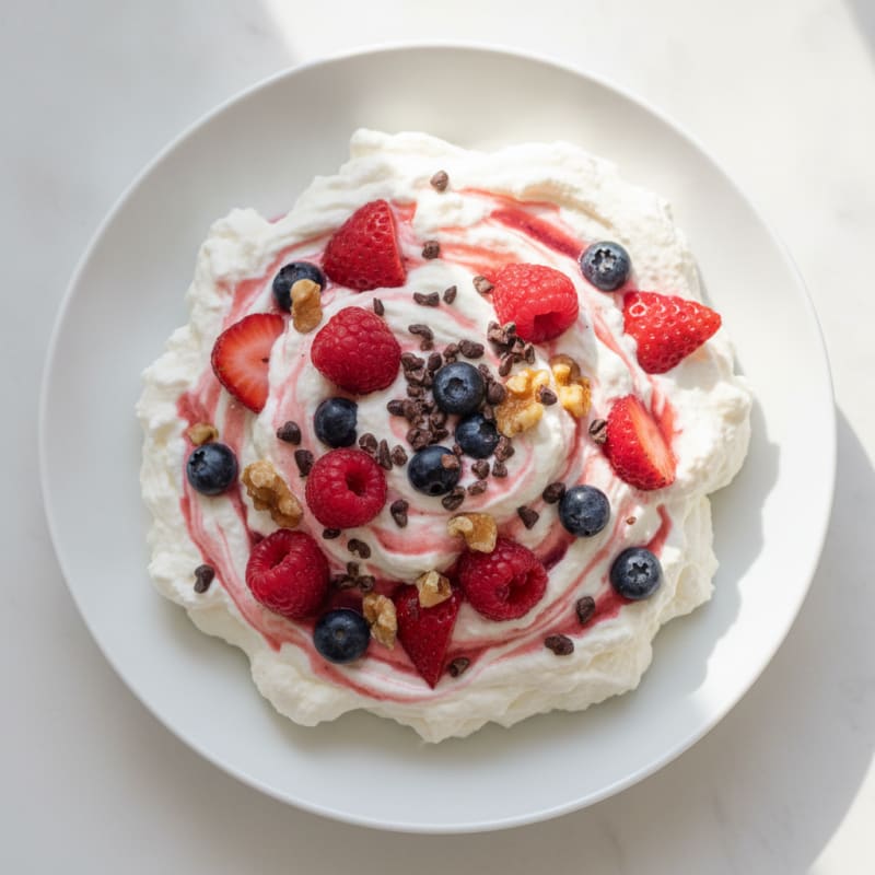 Greek Yogurt Protein Mousse with Mixed Berries