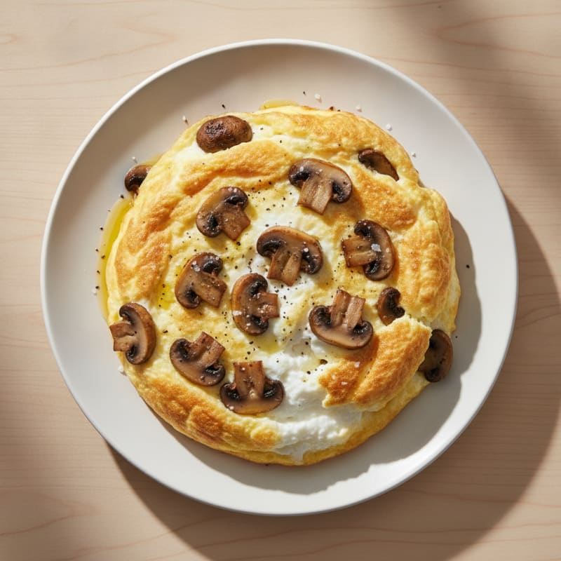 Fluffy Mushroom and Egg White Omelette