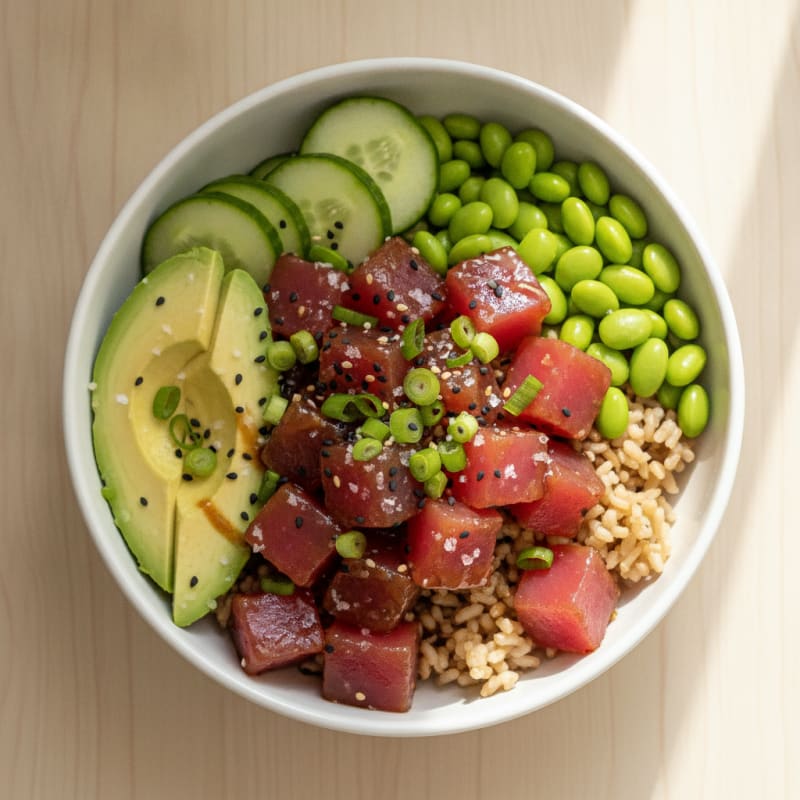 Ahi Tuna Poke Bowl with Avocado