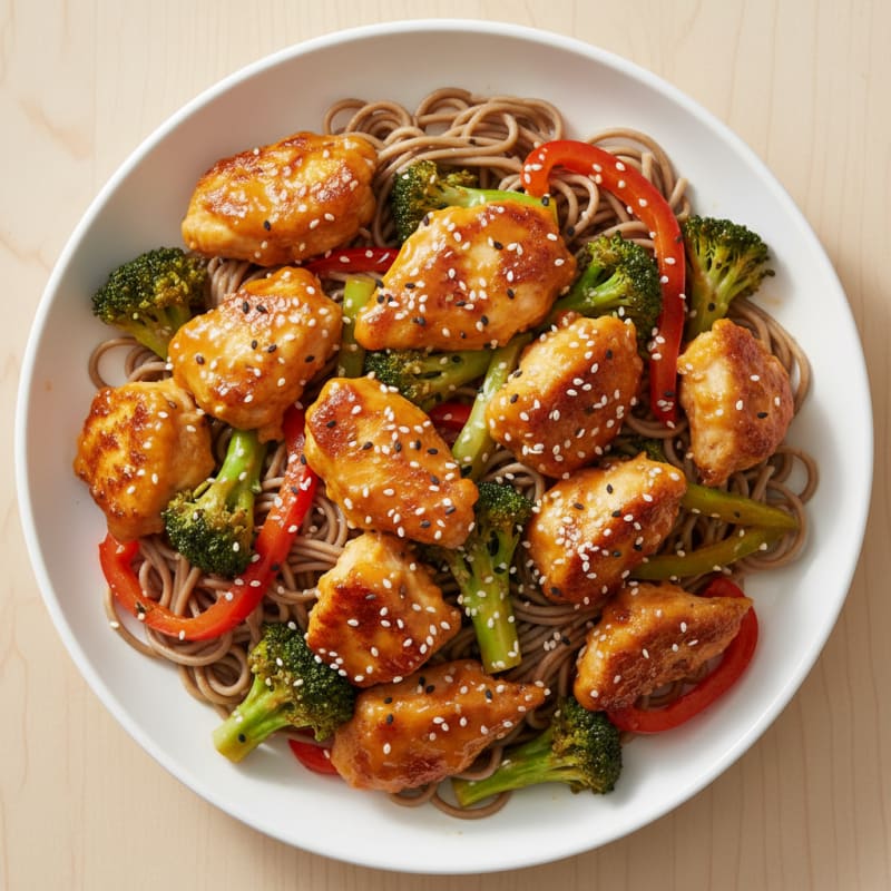 Crispy Orange-Glazed Chicken Stir-Fry