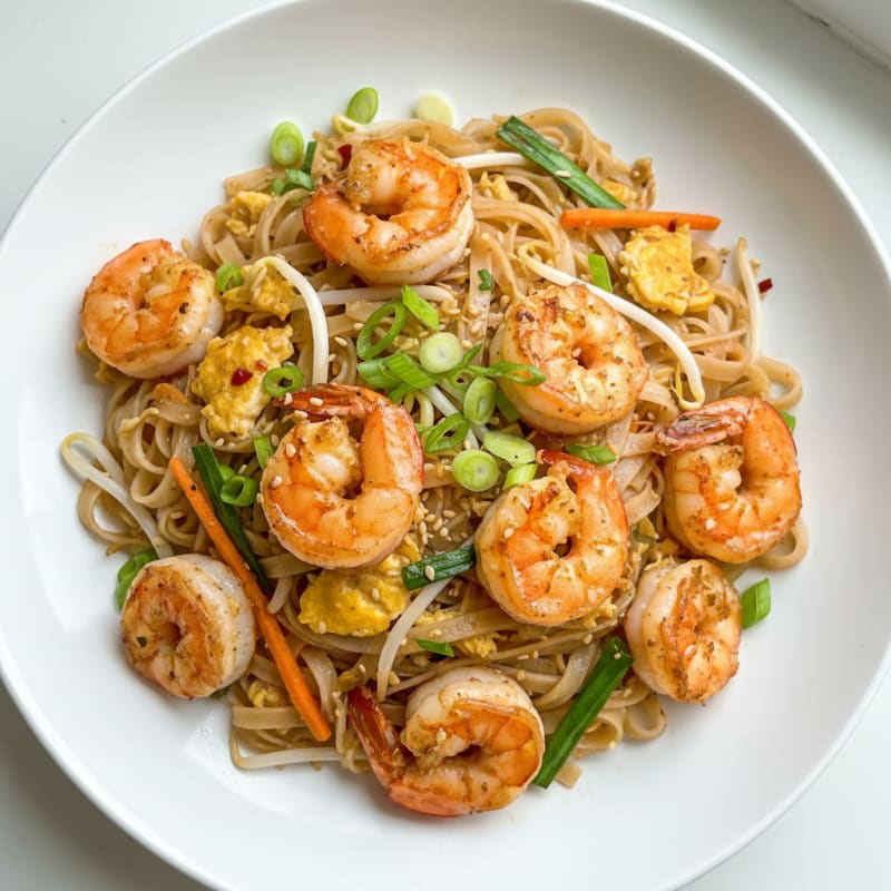 Zesty Garlic Shrimp Pad Thai