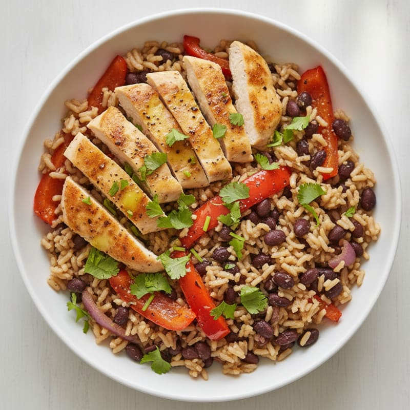 Zesty Lime Chicken and Black Bean Rice Bowl