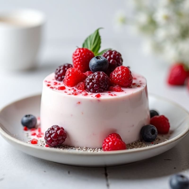 Silky Greek Yogurt Protein Mousse with Fresh Berries