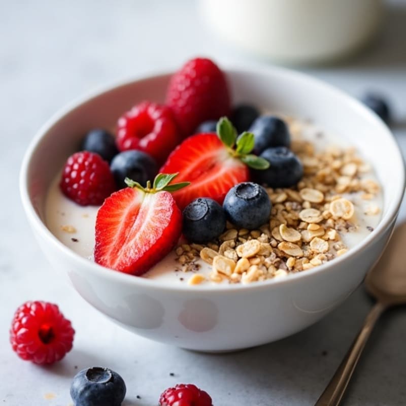Creamy High-Protein Berry Overnight Oats
