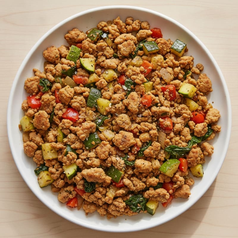 Savory Ground Turkey and Vegetable Skillet