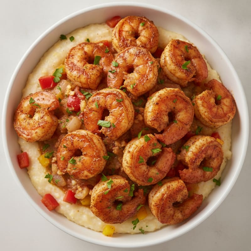 Cajun Shrimp with Creamy Grits