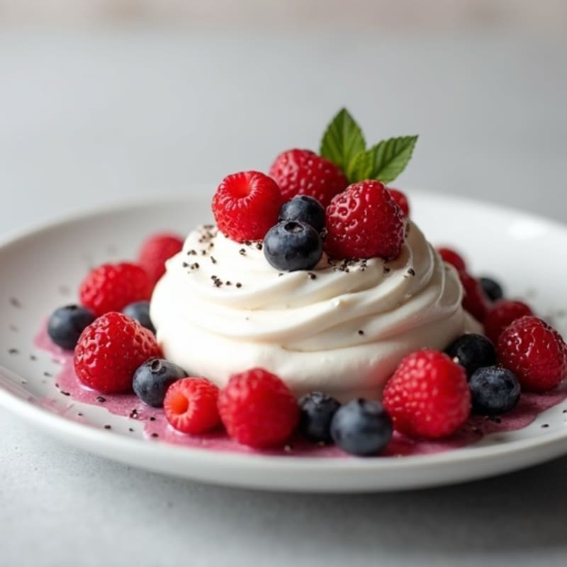 Silky Greek Yogurt Protein Mousse with Berries