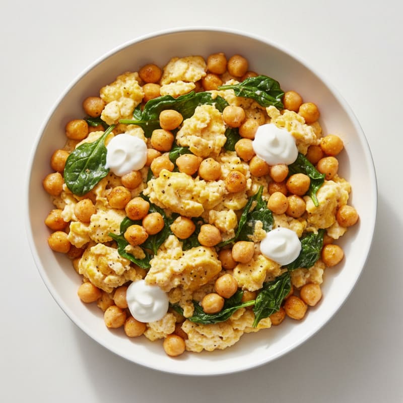 Creamy Spiced Chickpea Scramble