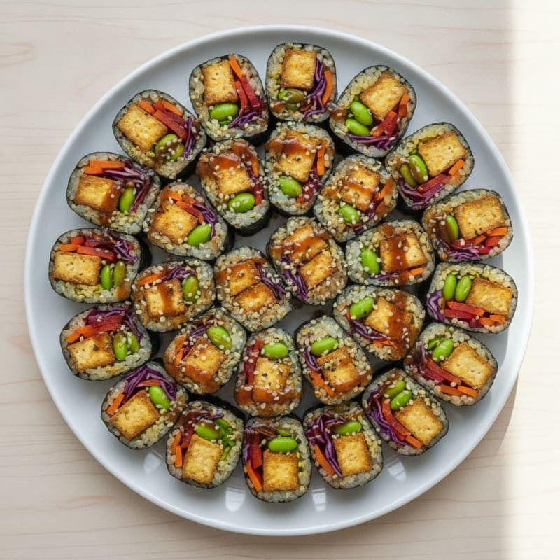Rainbow Vegetable Sushi Rolls