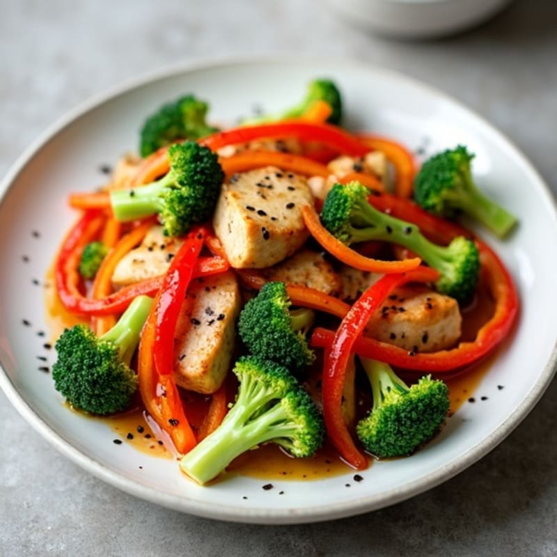 Ginger-Chili Chicken Stir Fry with Crispy Vegetables