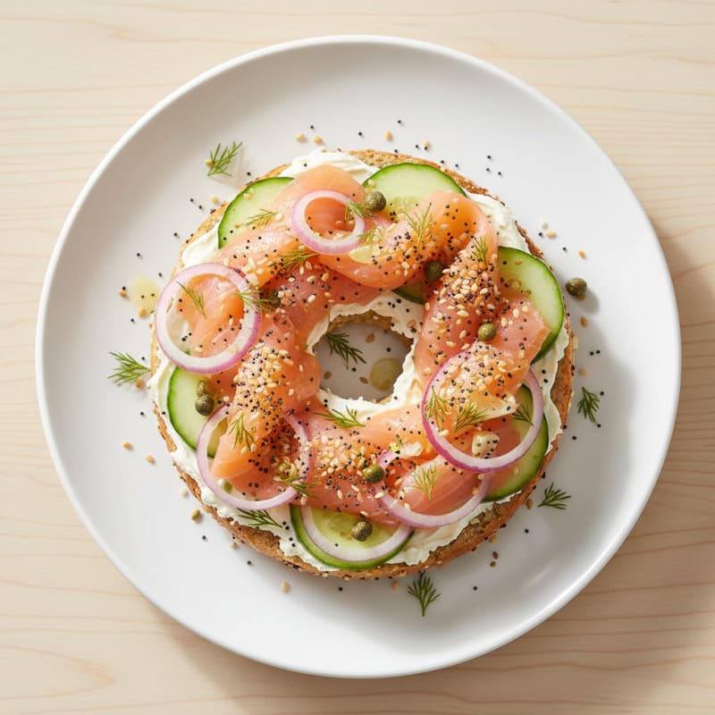 Smoked Salmon Everything Bagel
