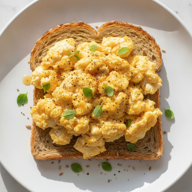 Mediterranean High-Protein Savory Egg Toast
